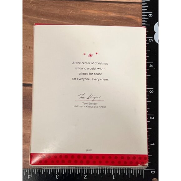 2013 HALLMARK KEEPSAKE QXG1432 A WISH FOR PEACE GLASS DOVE BY TERRI STEIGER - Picture 2 of 7